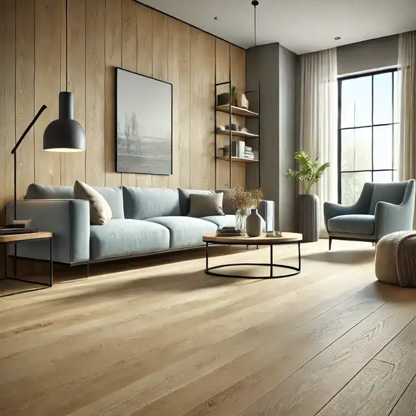 A stylish living room featuring luxury vinyl plank flooring