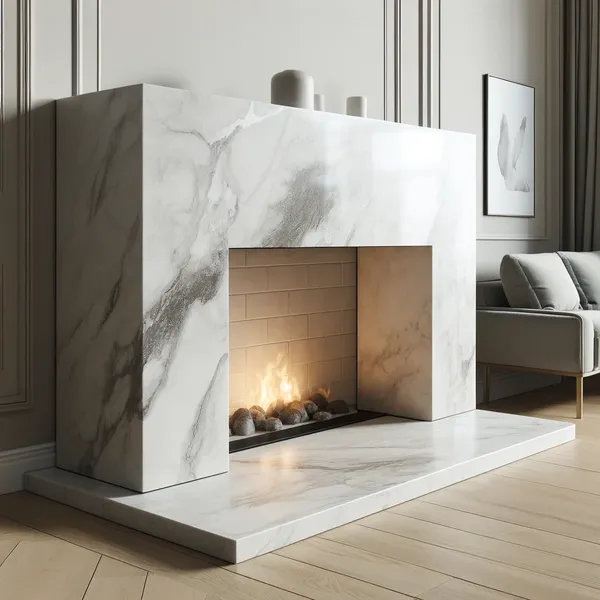 Best Modern Fireplace Surrounds 1. Marble