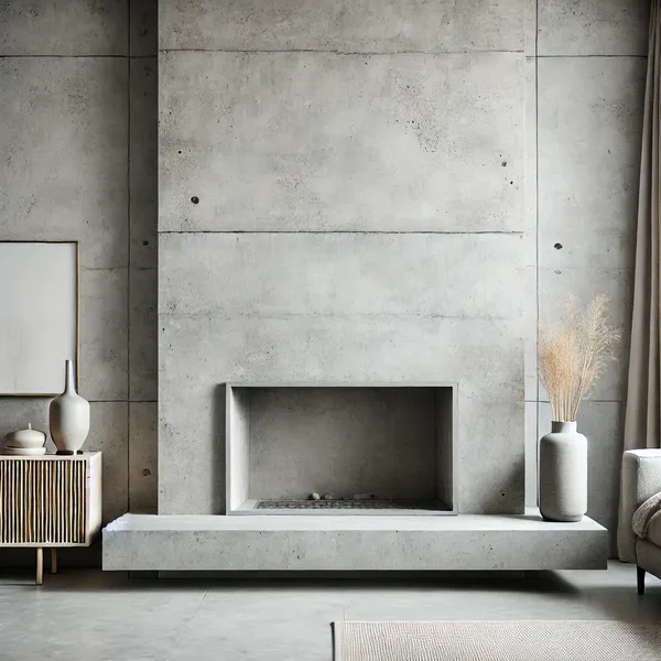 Best Modern Fireplace Surrounds 2. Concrete