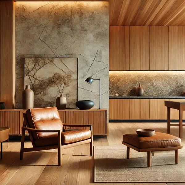 Mid Century Modern Interiors 2. Natural Materials