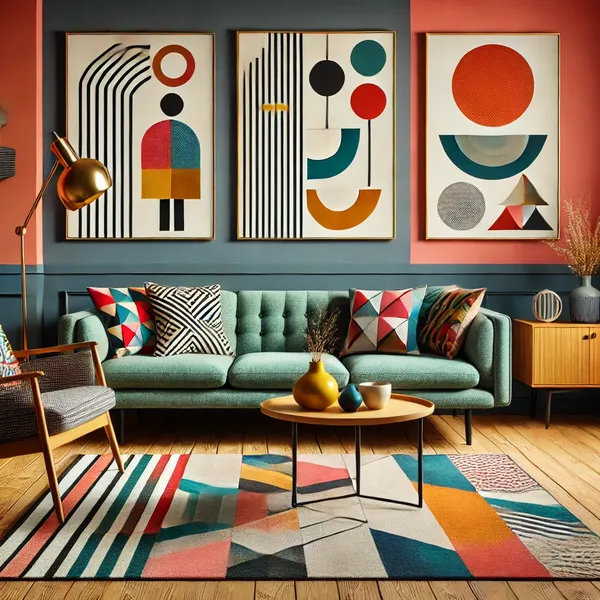 Mid Century Modern Interiors 3. Geometric Patterns