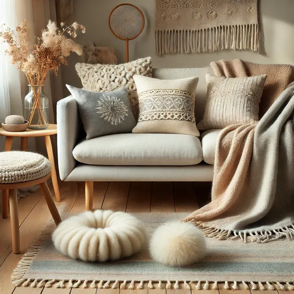 Scandinavian Design Ideas 4. Cozy Textiles and Layering