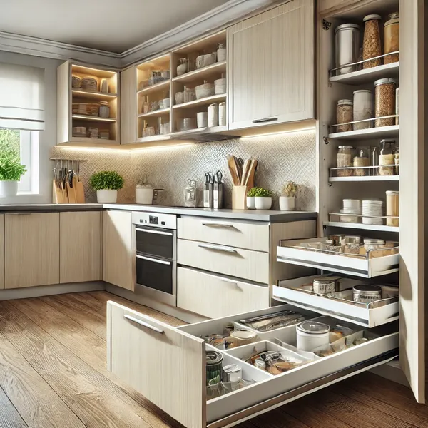 8. functional modern kitchens with smart storage solutions such as pull out drawers and lazy susans