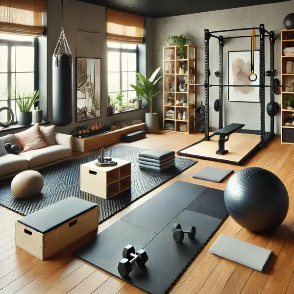 Modern Home Gym Ideas 3. Stylish and Functional Flooring Options