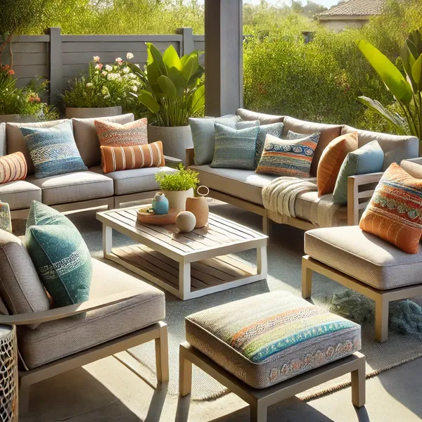 Modern Outdoor Furniture 5. Fabric Cushions and Upholstery