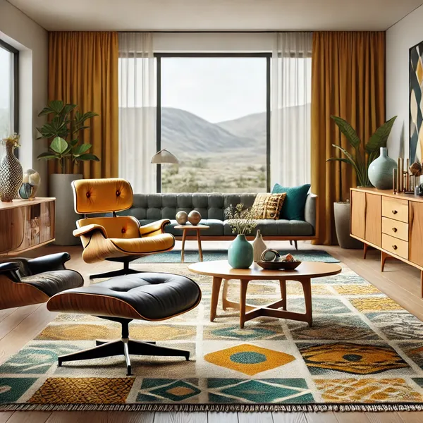 A beautifully designed mid century modern interior