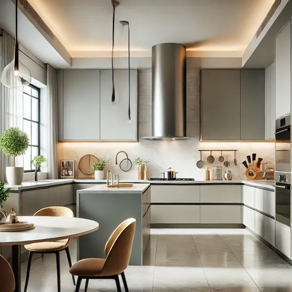 Contemporary kitchen cabinets, highlighting a modern kitchen with sleek cabinetry